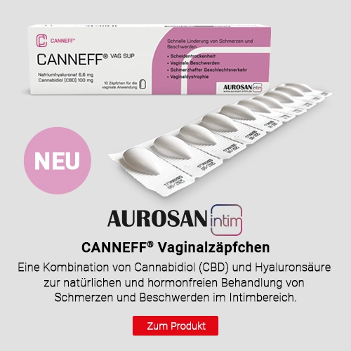 CANNEFF VAG SUP Vaginalzäpfchen mit Cannabidiol (CBD) und Hyaluronsäure